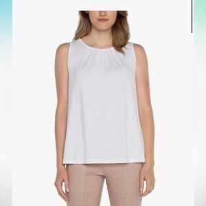 Liverpool Women's A-line Sleeveless Ultra Soft Knit Top with Keyhole SIZE S NWT